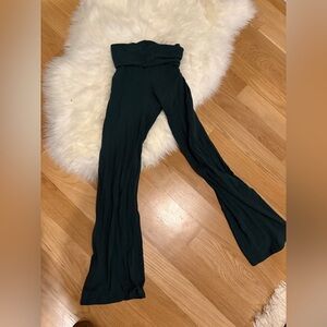 100% cotton folded over yoga pants, milk stain brand